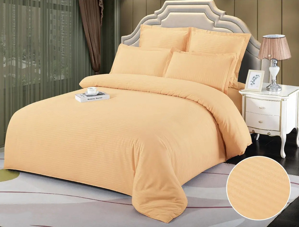 Евро макси набор постельного белья 200*230 из Страйп Сатина D-010