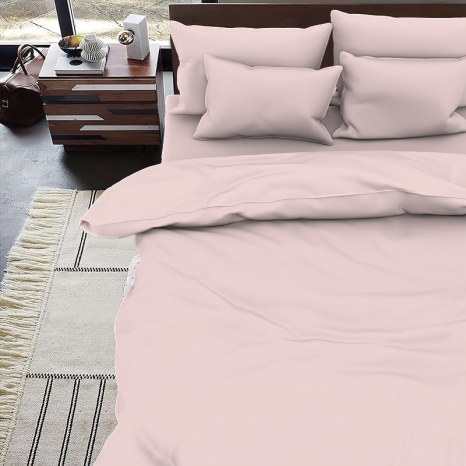 Двоспальний набір однотонної постільної білизни 180*220 із Бязі "Gold" №1561A Черешенка™