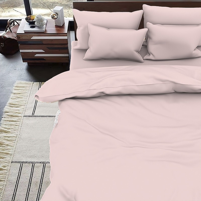 Двоспальний набір однотонної постільної білизни 180*220 із Бязі "Gold" №1561A Черешенка™