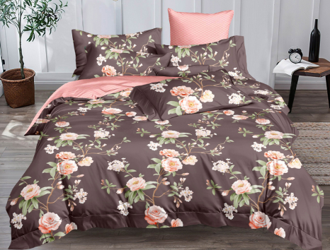 Двоспальний набір постільної білизни 180*220 із Сатину №44212AB Черешенка™