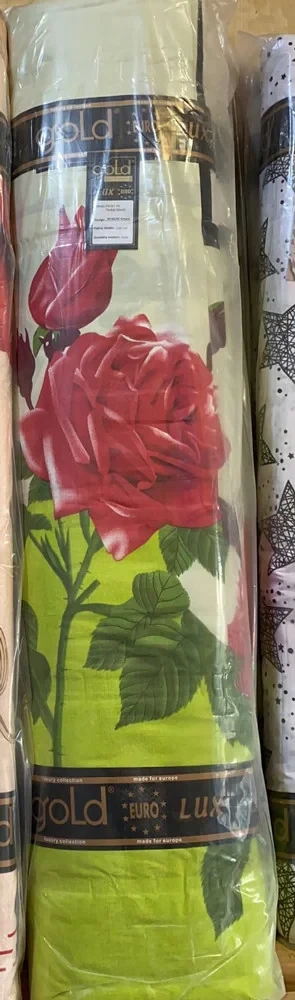 Ткань для постельного белья Бязь "Gold" Lux "Розы" GL238