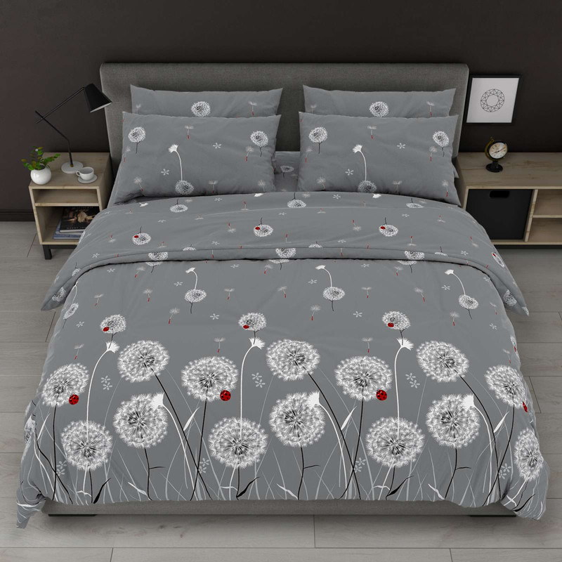 Ткань для постельного белья Бязь "Gold" Lux GL8153grey