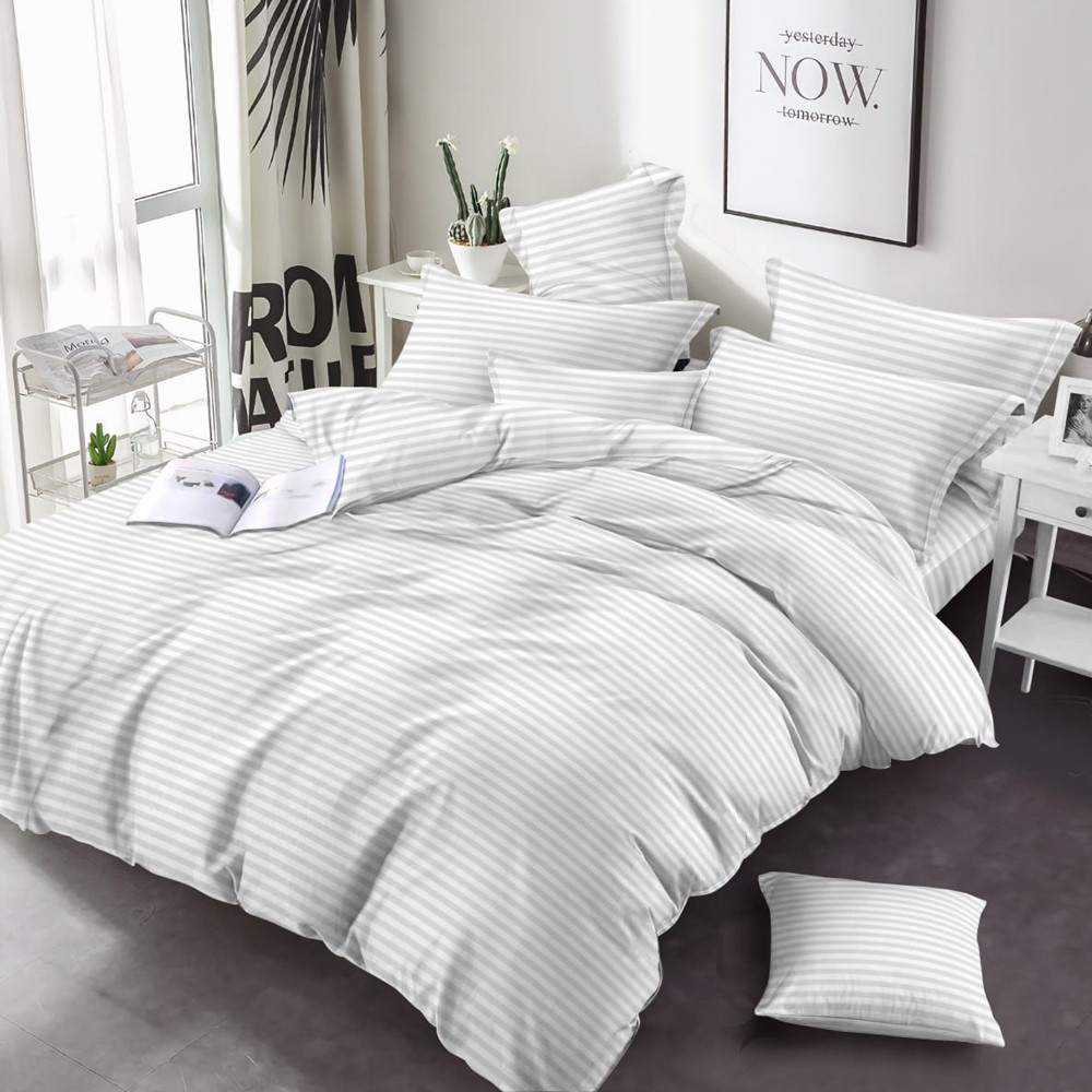 Тканина для постільної білизни Бязь "Gold" Lux смугаста GLS0202 (50м)