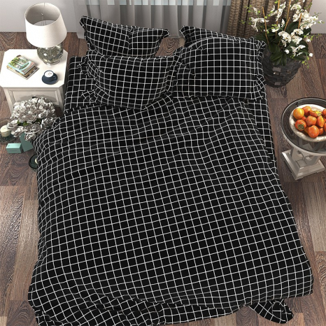 Тканина для постільної білизни Бязь "Gold" Lux GL7765black