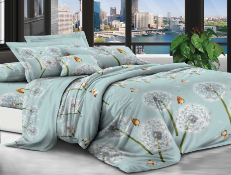 Сімейний набір постільної білизни 240*220 із полікотону №207064 Черешенька™