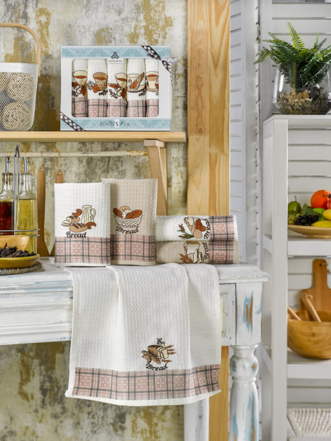 Набір кухонних рушників Nilteks Ekose Ekmek 40*60 (5 шт)