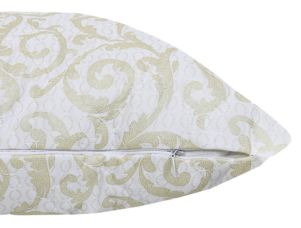 Подушка стьобана на блискавці 50*70 мікрофібра/холлофайбер №5070-13