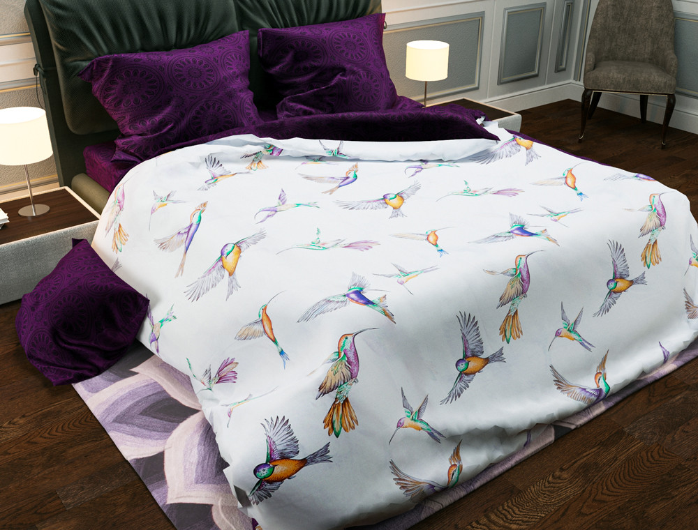 Полуторный набор постельного белья 150*220 из Бязи "Gold" №154430AB Черешенка™