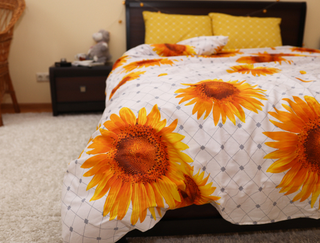 Евро макси набор постельного белья 200*220 из Сатина №809AB Черешенка™