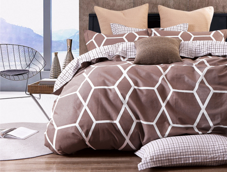 Євро-максі набір постільної білизни 200*220 із Бязі "Gold" №157897AB Черешенка™