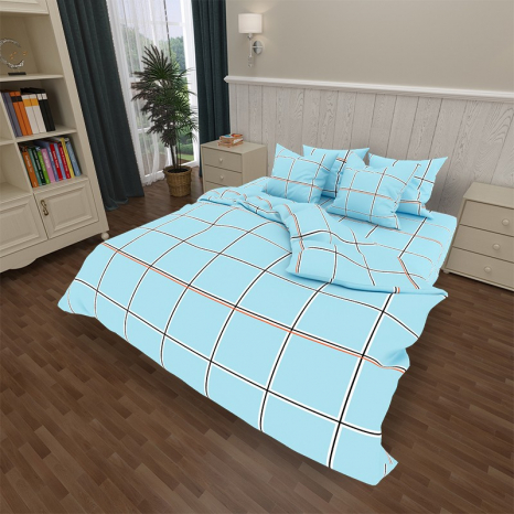 Ткань для постельного белья Бязь "Gold" Lux GL7774blue