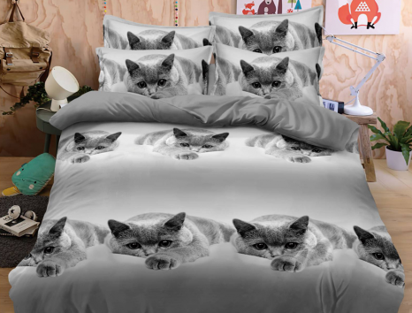 Євро набір постільної білизни 200*220 із полікотону №204664 Черешенька™