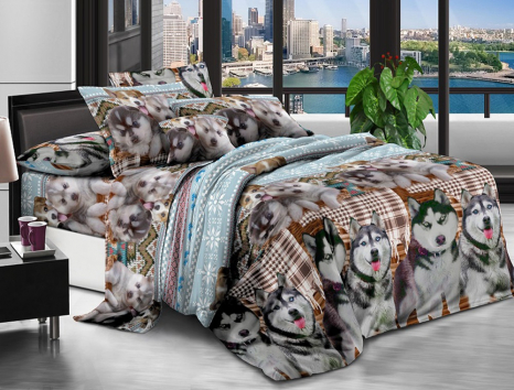 Семейный набор постельного белья 240*220 из поликотона №202720 Черешенка™