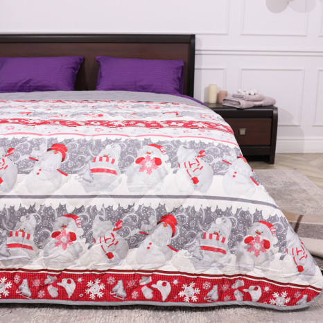 Двоспальне стьобане покривало байка/мікрофібра №55114R