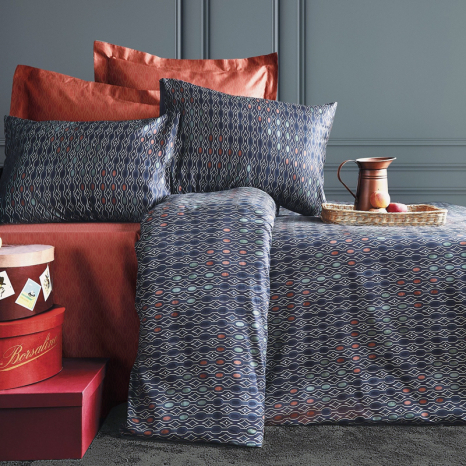 Сімейний набір постільної білизни із Бязі "Gold" з простирадлом на резинці №144923AB Черешенка™