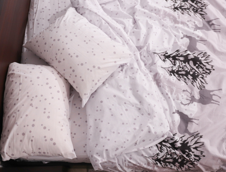 Полуторний набір постільної білизни 150*220 із Бязі "Gold" №157973grey Черешенка™