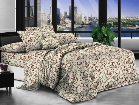 Тканина для постільної білизни Бязь "Gold" Lux GL45470beige