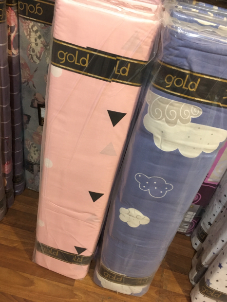 Ткань для постельного белья Бязь "Gold" Lux "Объемные облака" GL1504 (A+B) - (50м+50м)