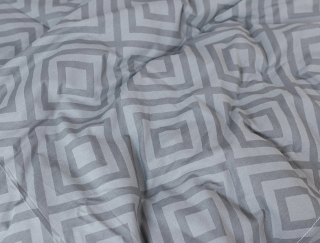 Семейный набор хлопкового постельного белья с ромбами из Бязи "Gold" №158118  Черешенка™