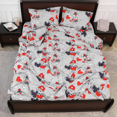 Двоспальний набір постільної білизни 180*220 із Бязі "Gold" №157965 Черешенка™