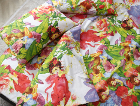 Полуторний набір постільної білизни 150*220 із Бязі "Gold" №164616 Черешенка™