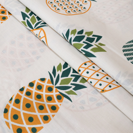 Ткань для постельного белья Бязь "Gold" Lux "Сочный ананас" GL1472 (A+B) - (50м+50м)