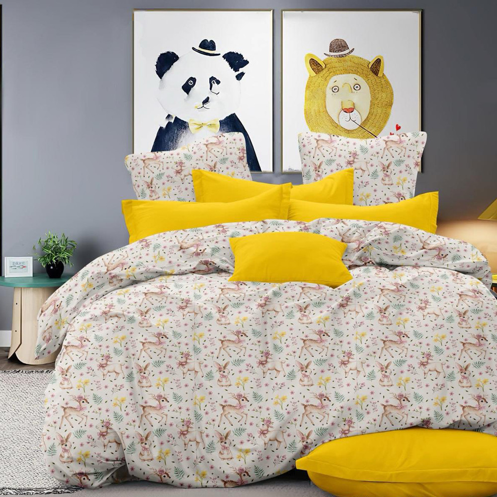 Ткань для постельного белья Бязь "Gold" Lux детская GL17620grey