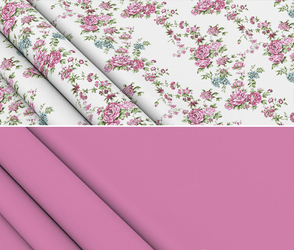 Ткань для постельного белья Бязь "Gold" Lux GL785 (A+B) - (50м+50м)