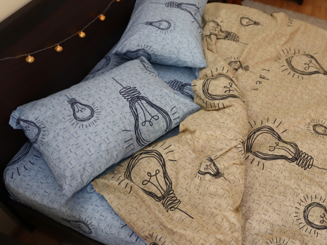 Євро-максі набір постільної білизни 200*220 із Бязі "Gold" №154214AB Черешенка™