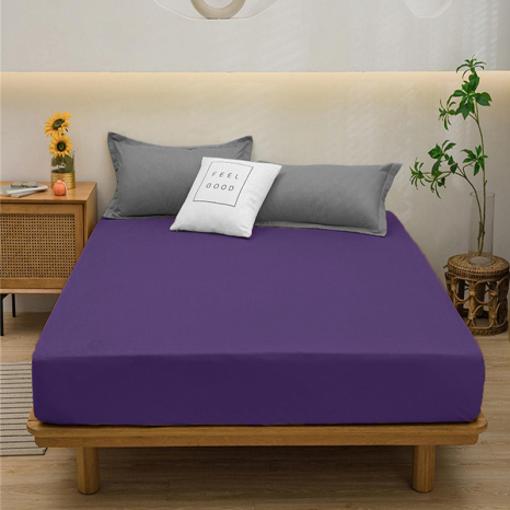 Простирадло на резинці (90*200*25) фіолетове №1031