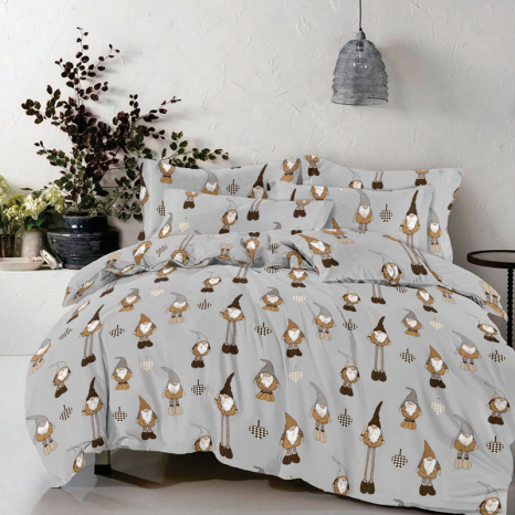 Тканина для постільної білизни Бязь "Gold" Lux GL3468grey