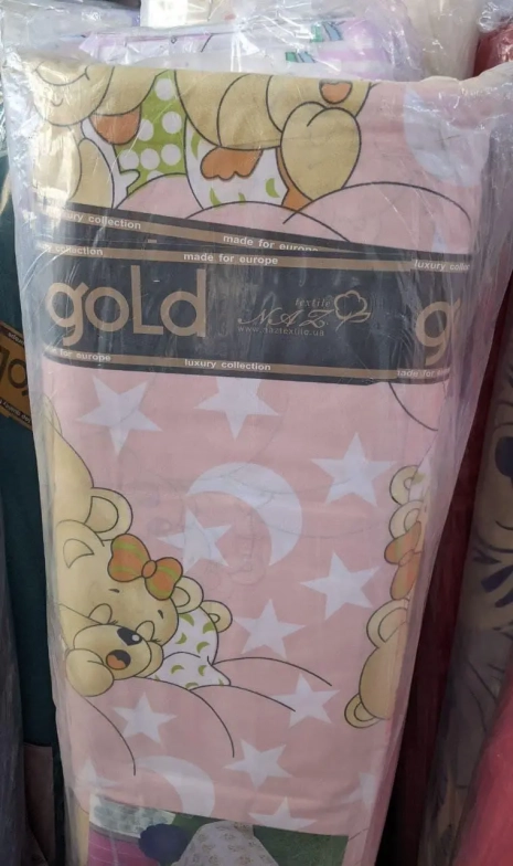 Ткань для постельного белья Бязь "Gold" Lux детская GLB0292pink