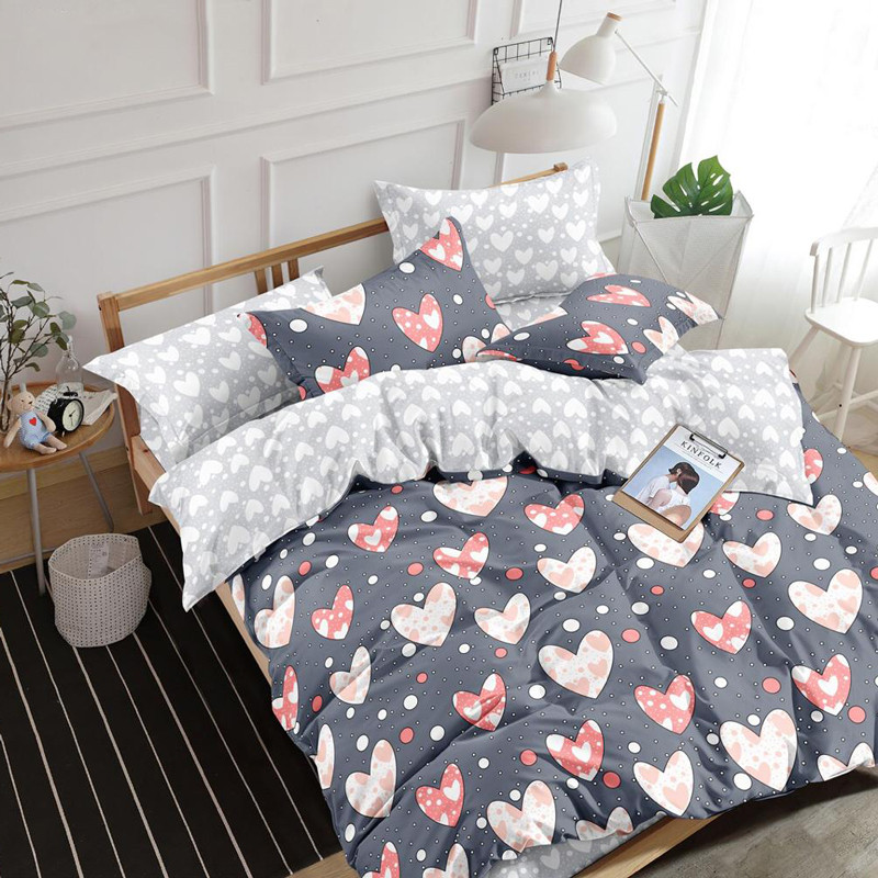 Тканина для постільної білизни Бязь "Gold" Lux "Любовний лист" GL1676 (A+B) - (50м+50м)