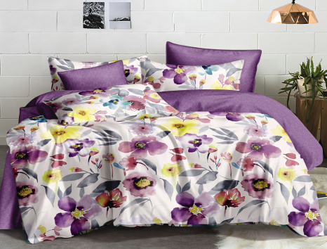 Евро макси набор постельного белья 200*220 из Сатина №864AB Черешенка™