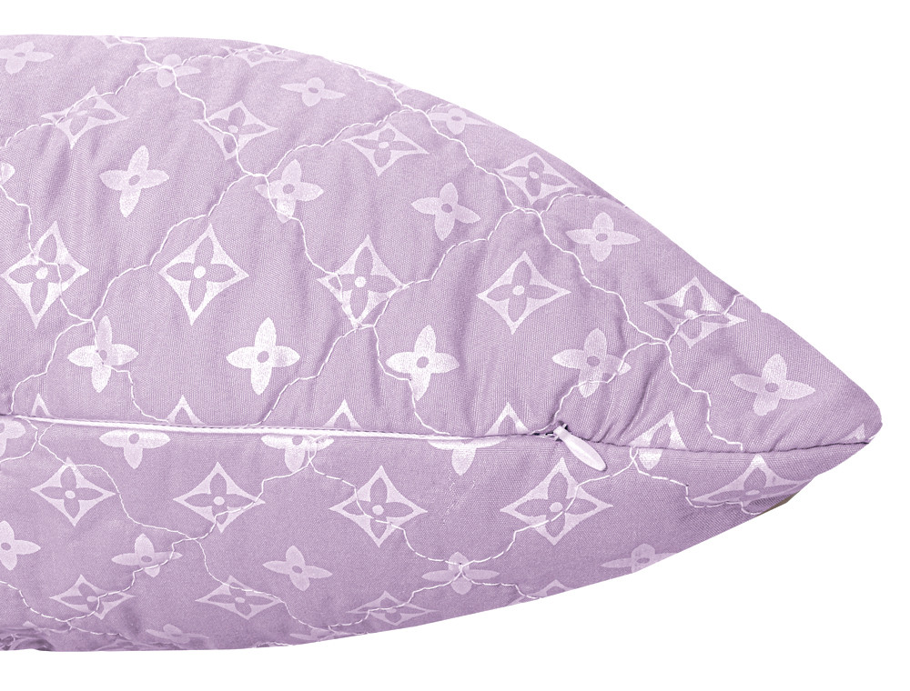 Подушка стьобана на блискавці 50*70 мікрофібра/холлофайбер №5070-21