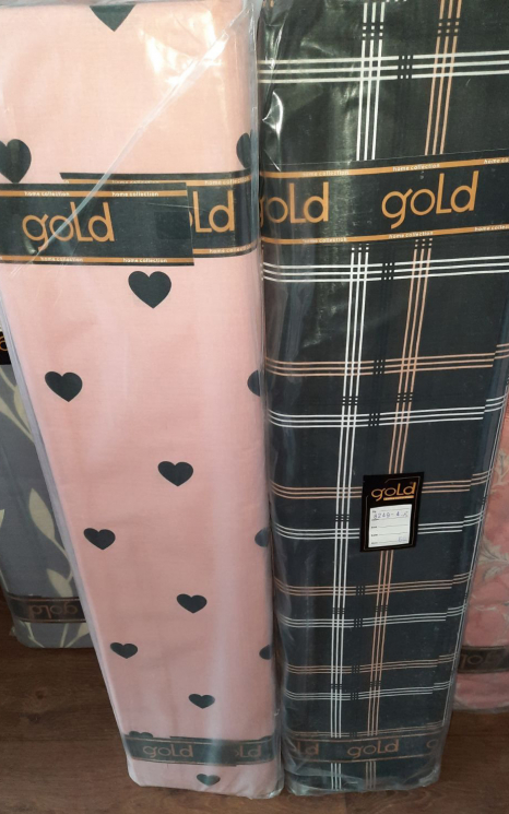 Тканина для постільної білизни Бязь "Gold" Lux "Символіка кохання" GL1683 (A+B) - (50м+50м)