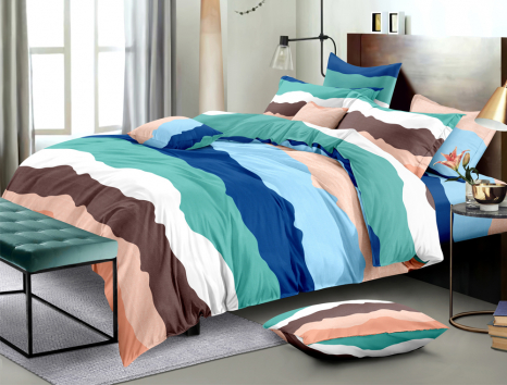 Полуторний набір постільної білизни 150*220 із Бязі "Gold" №154073 Черешенка™