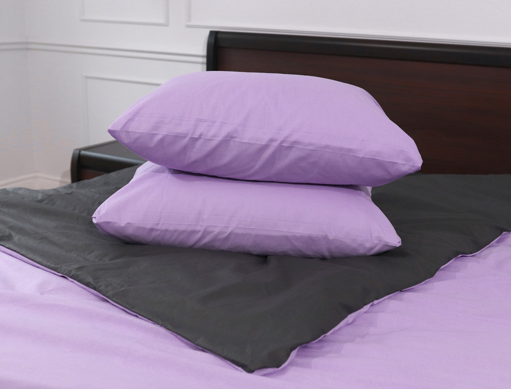 Полуторный набор однотонного постельного белья 150*220 из Бязи "Gold" №151728AB Черешенка™