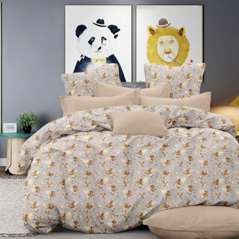 Ткань для постельного белья Бязь "Gold" Lux детская GL17720grey