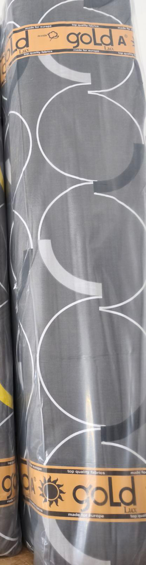 Тканина для постільної білизни Бязь "Gold" Lux GL1184grey