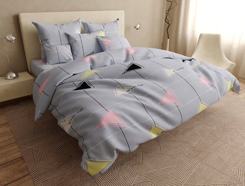 Полуторний набір постільної білизни 150*220 із Бязі "Gold" №154672 Черешенка™