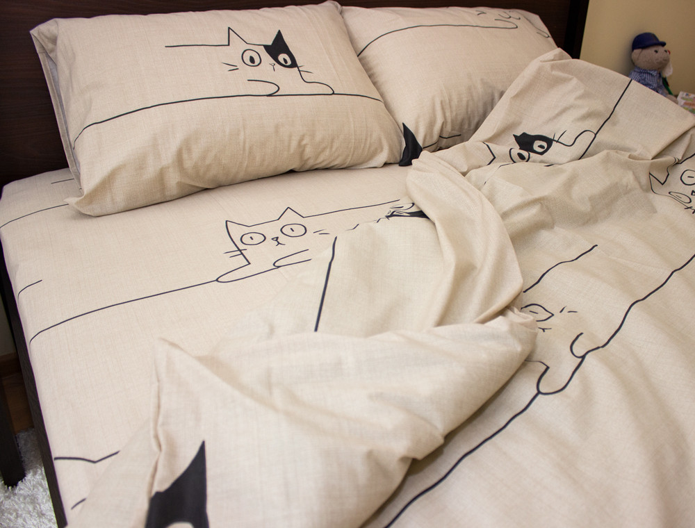 Двоспальний набір постільної білизни 180*220 із Ранфорсу №182116 Черешенка™