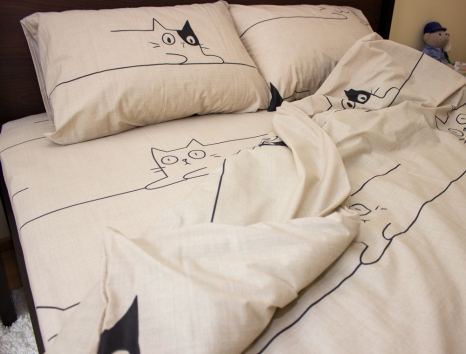 Двоспальний набір постільної білизни 180*220 із Ранфорсу №182116 Черешенка™