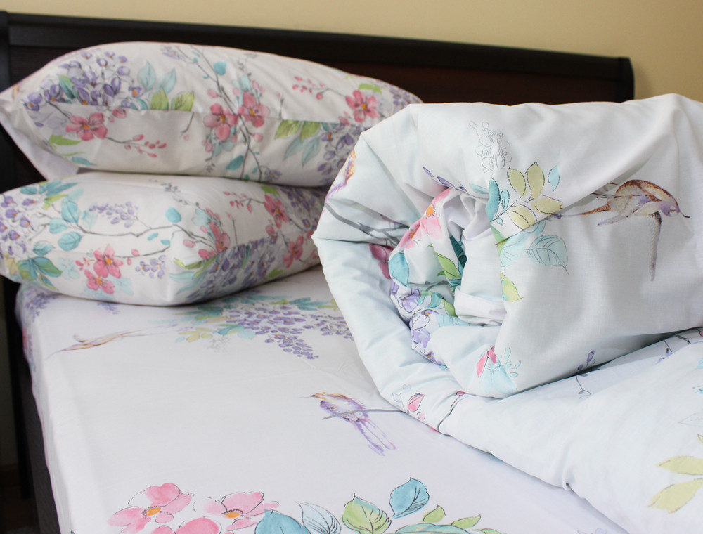 Двоспальний набір постільної білизни 180*220 із Ранфорсу №186580 Черешенка™