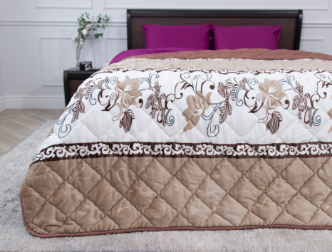 Євро-максі флісове стьобане покривало №55040