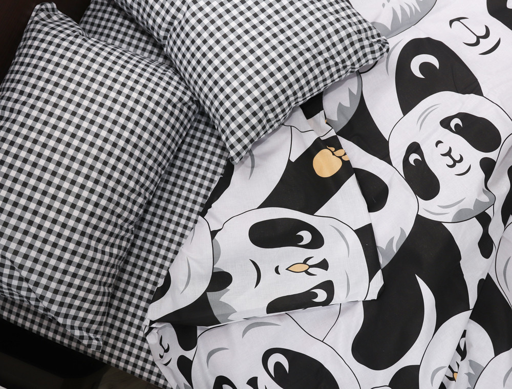 Полуторний набір постільної білизни 150*220 із Бязі "Gold" №5113223AB Черешенка™