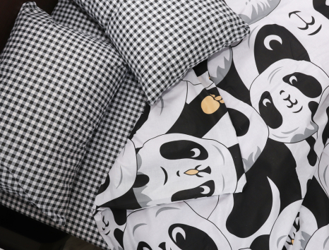 Полуторний набір постільної білизни 150*220 із Бязі "Gold" №5113223AB Черешенка™