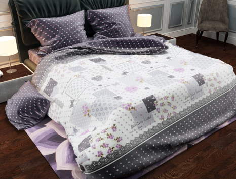 Тканина для постільної білизни Бязь "Gold" Lux GL1054 (A+B) - (50м+50м)