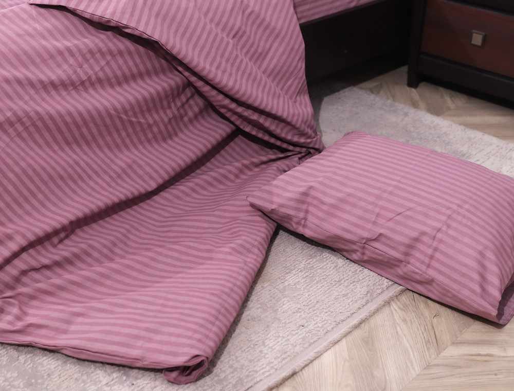 Двоспальний набір однотонної постільної білизни 180*220 із Бязі "Gold" №153308 Черешенька™