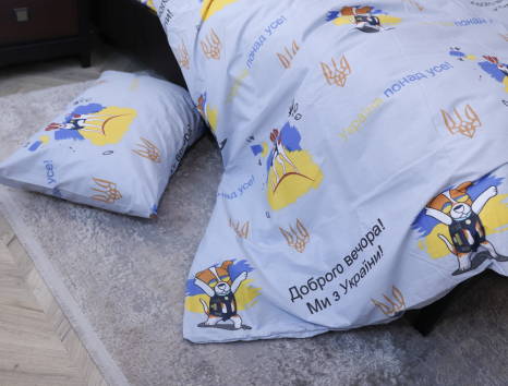 Полуторний набір постільної білизни 150*220 із Бязі "Gold" №1530674 Черешенка™